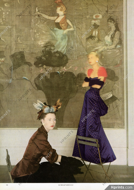 Schiaparelli 1947 La danse de "La Goulue", Toulouse-Lautrec, Photo Horst