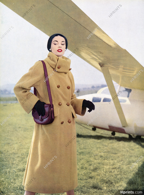 Madeleine de Rauch 1952 Labbey, Sac Hermès, Photo Guy Arsac