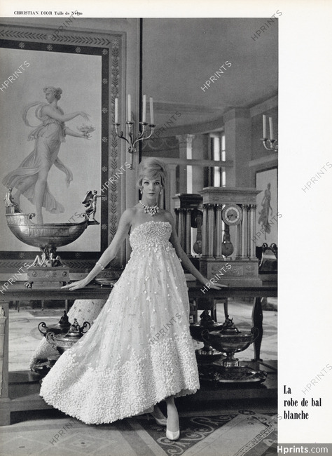 Christian Dior 1958 Robe de bal, Photo Pottier à La Malmaison