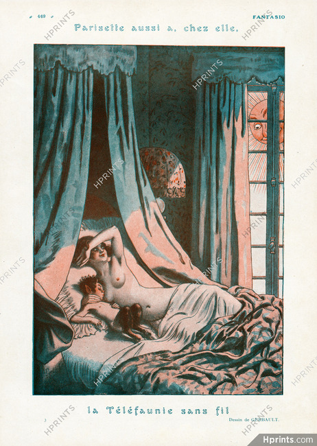 La Téléfaunie sans fil, 1923 - Gerbault Child Faun, Nude