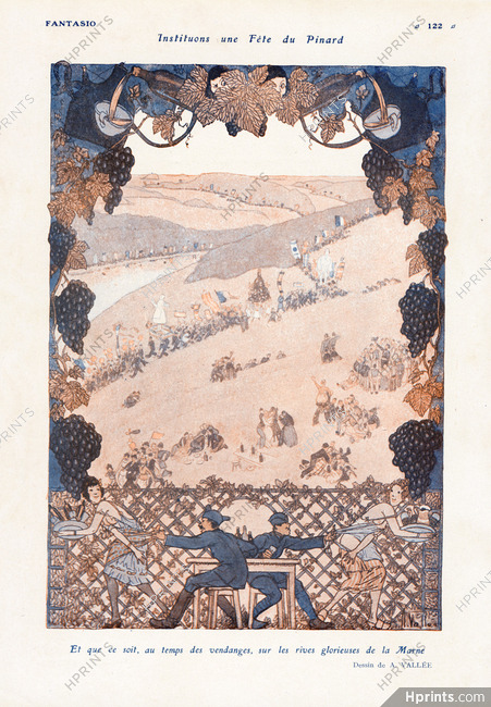 Instituons une Fête du Pinard, 1919 - Armand Vallée Grapes Harvest