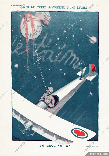 La Déclaration, 1922 - Ernest Aker Je t'aime, Airplane