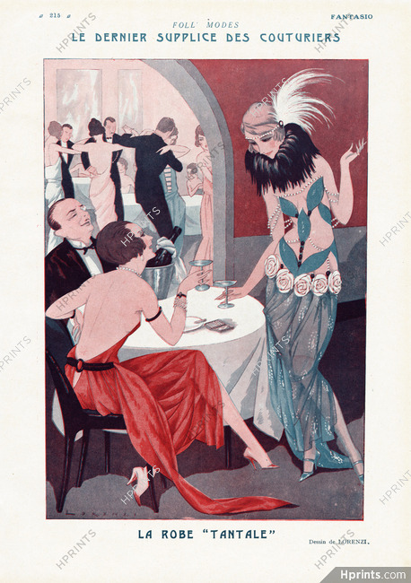 La Robe "Tantale", 1922 - Lorenzi Roaring Twenties, Evening Dresses Elegantes, Cabaret, Dancing