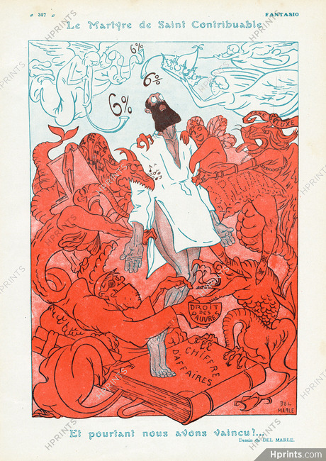 Le Martyre de Saint Contribuable, 1921 - Del Marle Martyr of the Taxpayer