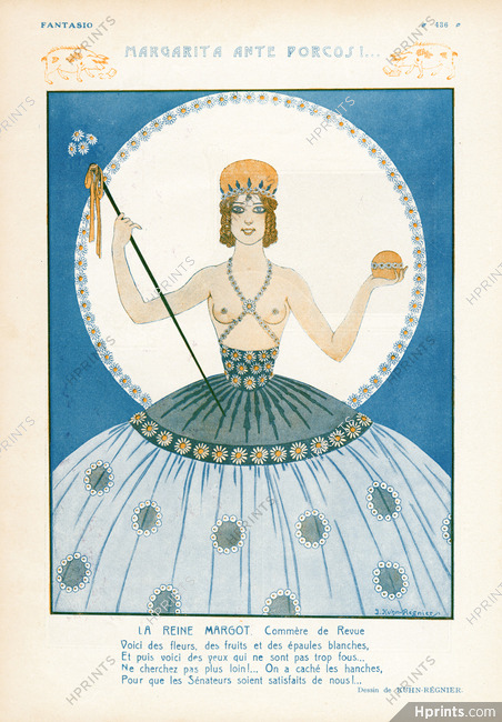 Margarita Ante Porcos !, 1921 - Joseph Kuhn-Régnier La Reine Margot, Topless