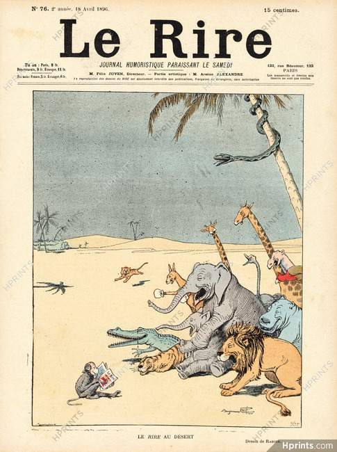 Le Rire au Désert, 1896 - Benjamin Rabier