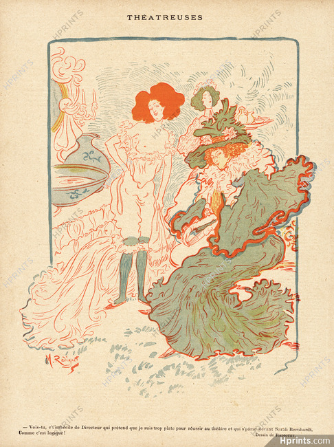 Théâtreuses, 1896 - Maurice Radiguet Sarah Bernhardt