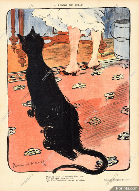 A propos du Schah, 1902 - Emmanuel Barcet Black Cat