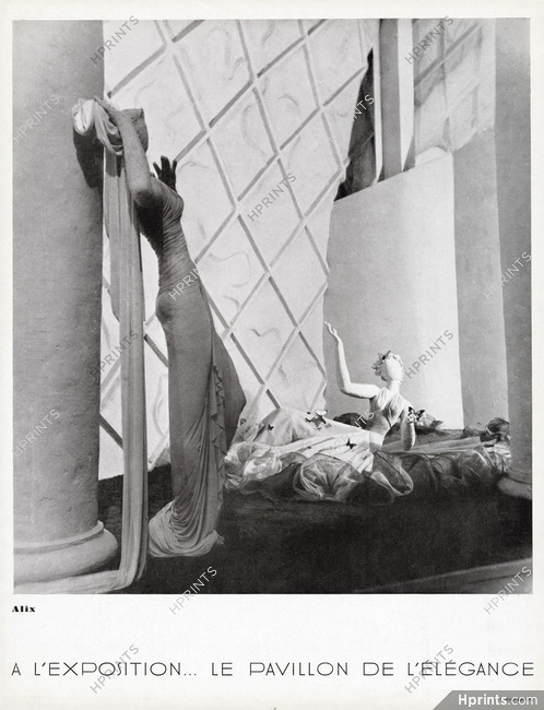 Alix 1937 Siégel (Mannequins de Robert Couturier) Exposition de la Grande Couture au Pavillon de l'Elégance