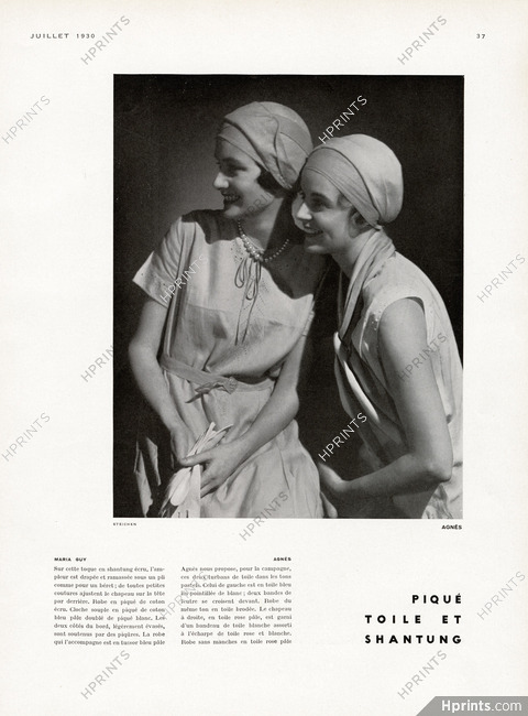 Madame Agnès 1930 Turbans, Photo Steichen