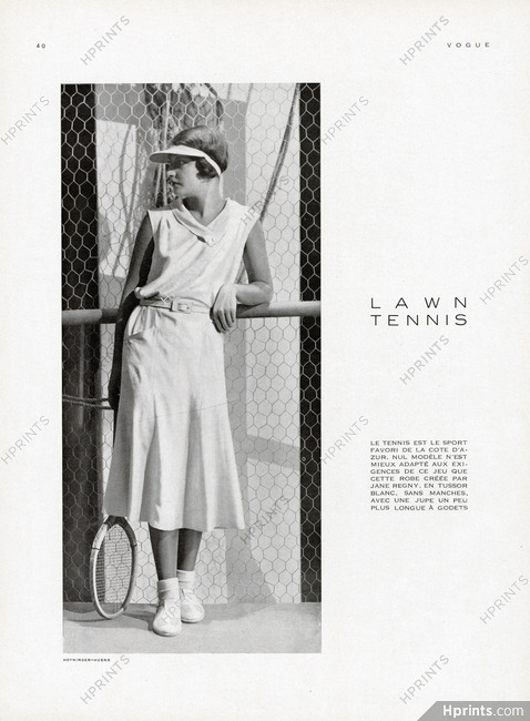 Jane Regny 1930 Tennis, Photo Hoyningen-Huene