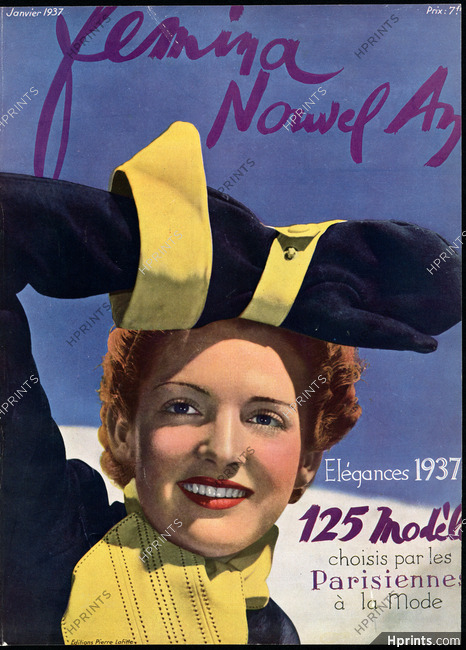 Hermès (Sportswear) 1937 Femina Cover, Mlle Françoise Tollon, Golf Champion, Photo Meerson