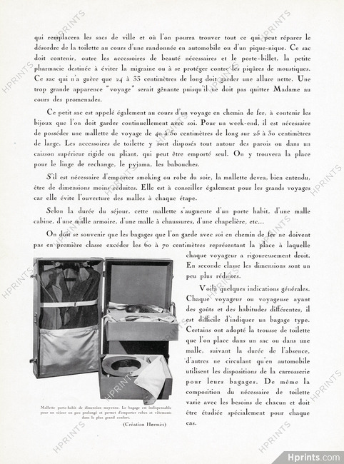 Hermès 1932 Malle porte-habit, Création Hermès