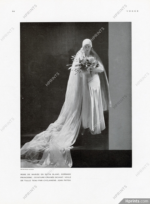 Jean Patou 1929 Robe de mariée, Photo Hoyningen-Huene