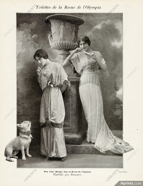 Pépa Bonafé 1912 Revue de l'Olympia, Buzenet, French Bulldog