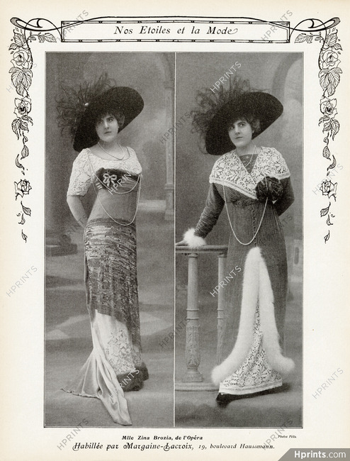 Margaine-Lacroix 1911 Mlle Zina Brozia, Photo Félix