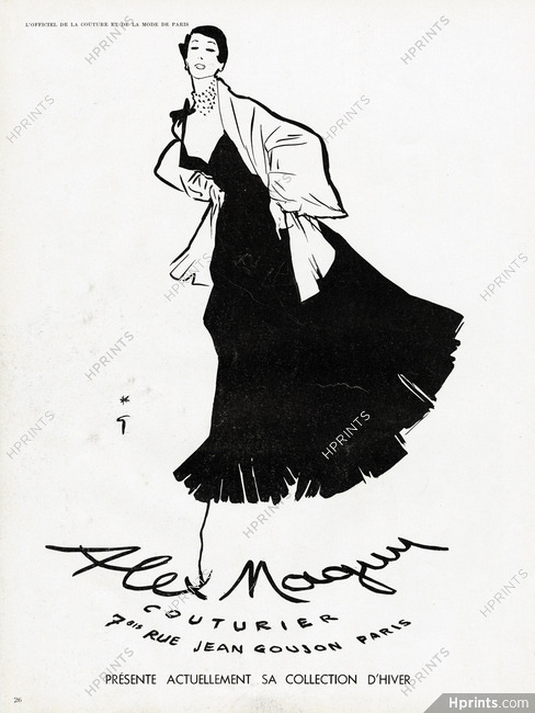 Alex Maguy (Couture) 1949 René Gruau
