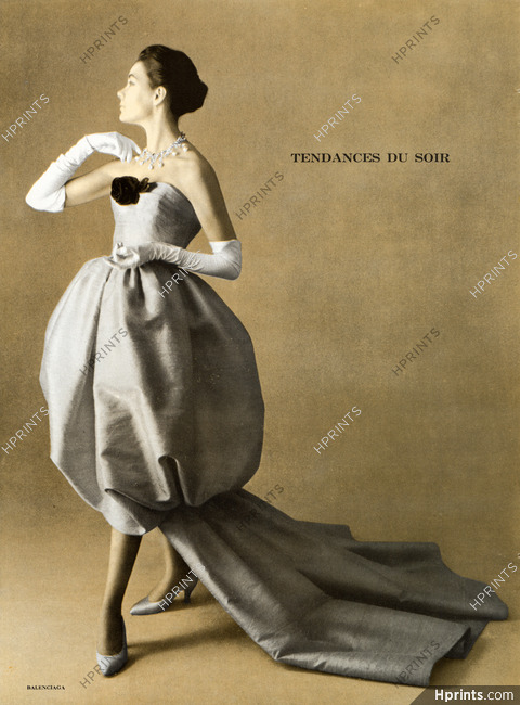Balenciaga 1957 Evening Gown, Fashion Photography
