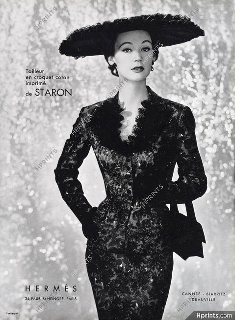 Hermès (Couture) 1953 Tailleur Staron, Photo Seeberger