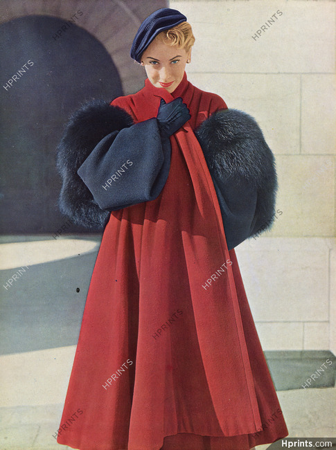 Christian Dior 1949 Winter Coat, Photo Philippe Pottier, Dormeuil Frères