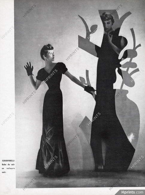 Schiaparelli 1942 Robe su soir, Fashion Photography