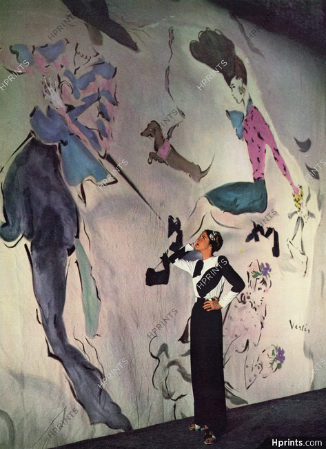 Vertès 1943 New York Dress Institute Fashion Show