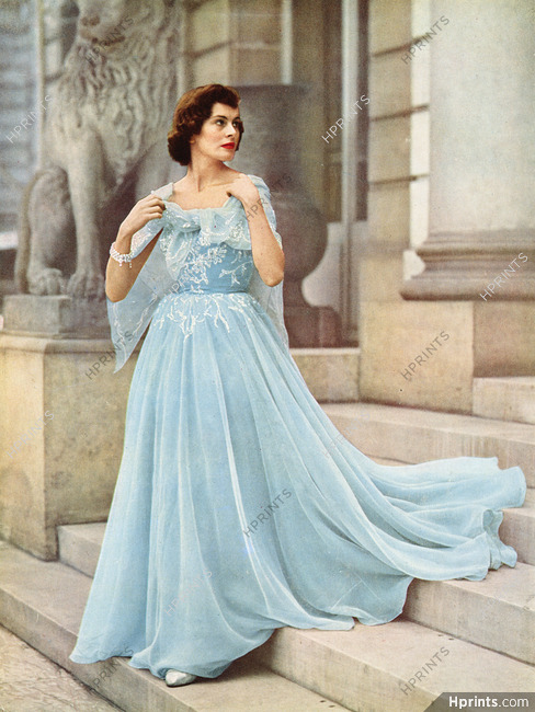 Paquin (Couture) 1949 Evening Gown