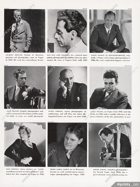 Vogue Photographers 1941 Man Ray, Hoyningen-Huene, Cecil Beaton, Toni Frissel, Roger Schall...