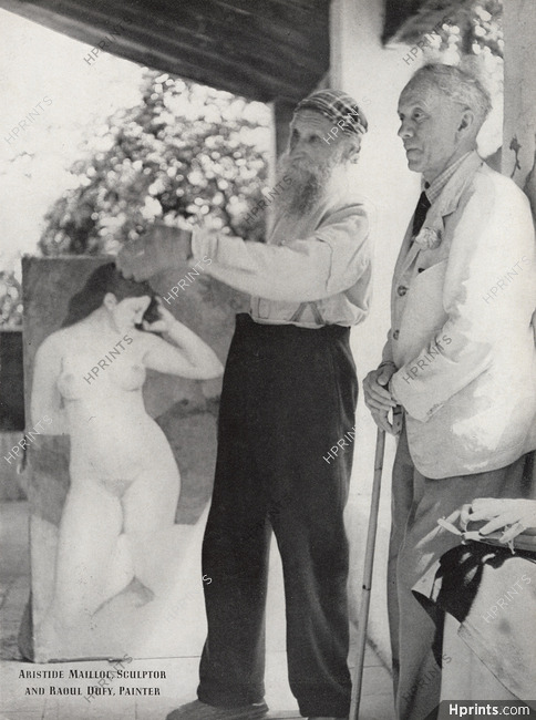 Aristide Maillol & Raoul Dufy 1942 Photo Thérèse Bonney