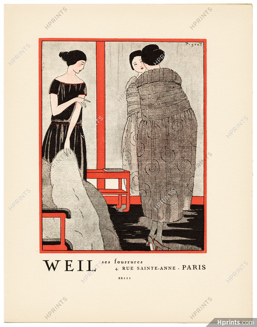 Weil (Fur Clothing) 1921 Pigeat, Fur Coat