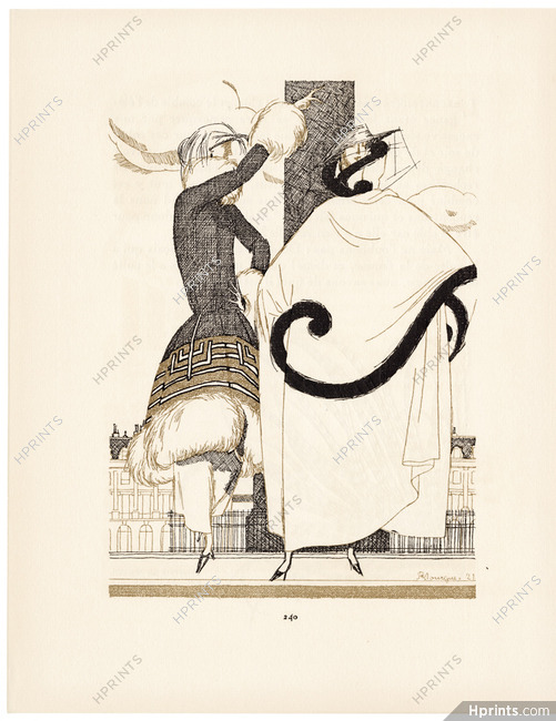 Paul Poiret 1921 Pierre Mourgue, La Gazette du Bon Ton, Mémoire Instructif sur les Modes