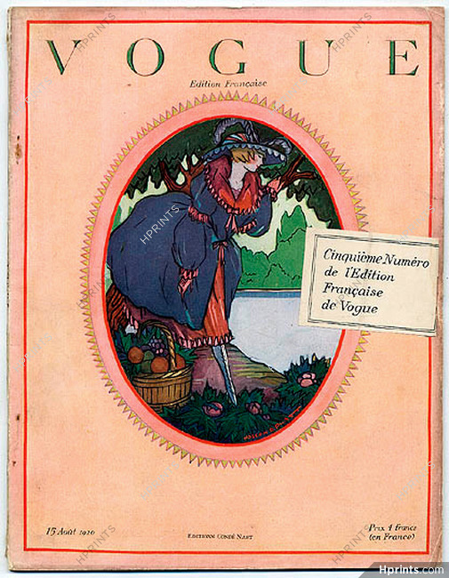 Vogue 15 Août 1920 (Édition Française) Joseph B. Platt, 60 pages