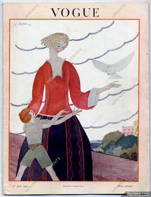 Vogue 1er Juin 1921 (Édition Française) Georges Lepape, 56 pages