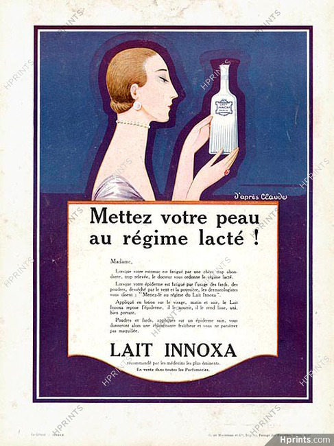 Lait Innoxa 1926 d'après Claude