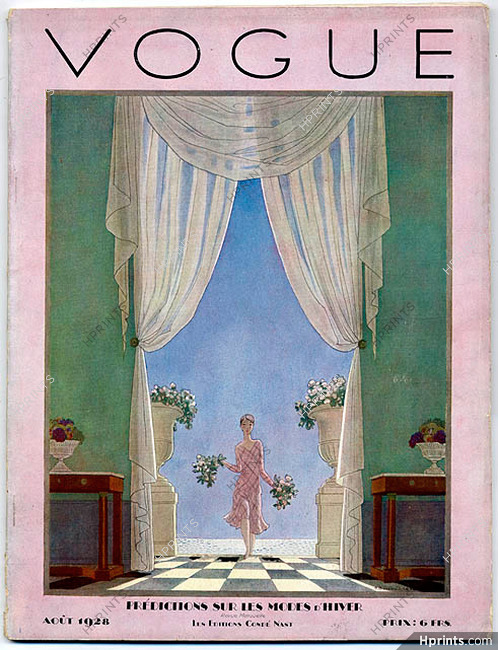 Vogue Août 1928 Pierre Brissaud, 98 pages