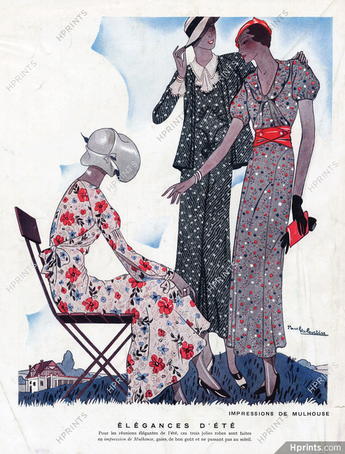 Impressions de Mulhouse 1932 Paul Valentin, Summer Dress