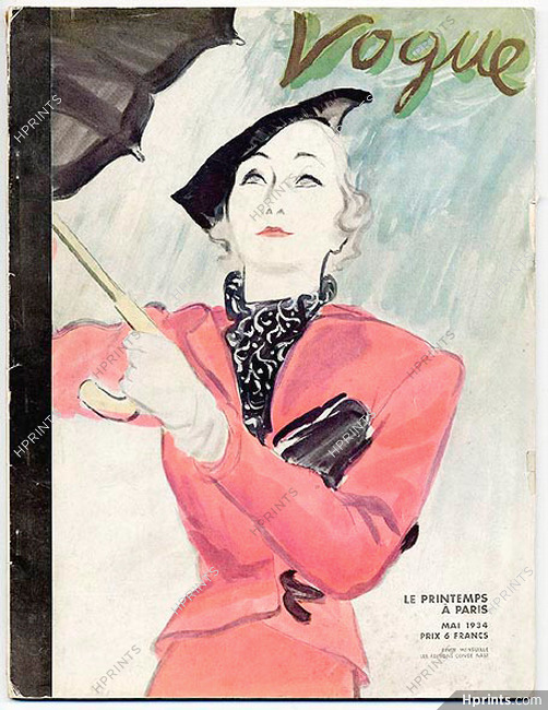 Vogue (Paris) Mai 1934 Eric, Le Printemps à Paris, Modèle de Schiaparelli