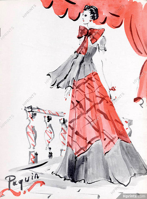 Paquin 1937 Christian Bérard, L'Élégance à l'Exposition Paris 1937