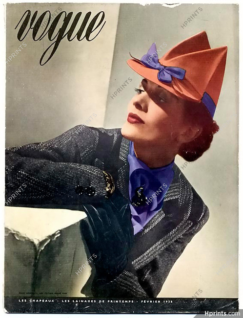 Vogue (Paris) Février 1938 Couverture réalisée par André Durst, Ensemble de Creed