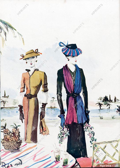 Christian Bérard 1938 Fashion Illustration