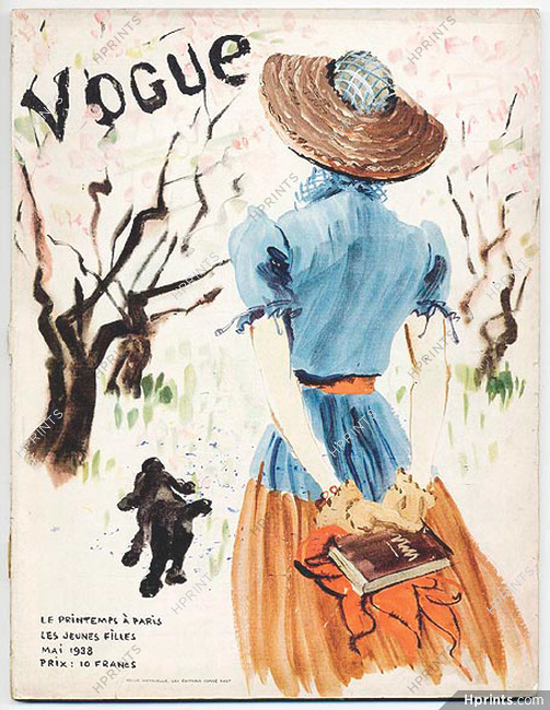 Vogue (Paris) Mai 1938 René Bouët-Willaumez, Le Printemps à Paris, 104 pages