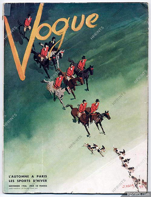 Vogue (Paris) Novembre 1938 Jean Pagès, Vénerie, Chasse à courre
