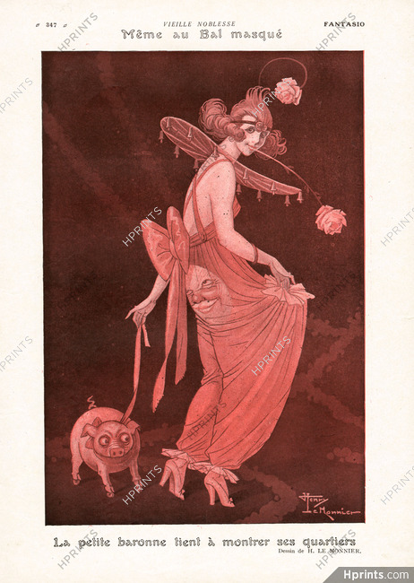 Même au bal masqué..., 1923 - Henri Le Monnier Costume, Disguise, Masquerade ball