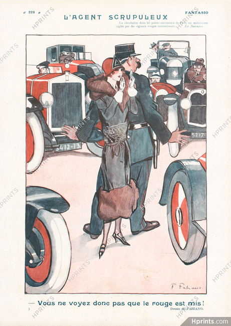 L'Agent Scrupuleux, 1924 - Fabien Fabiano Policeman, Lipstick