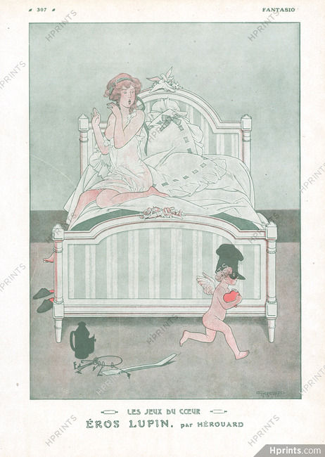 Les Jeux du Cœur — Eros Lupin, 1908 - Hérouard Nightdress