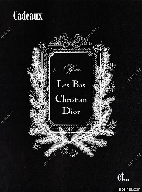 Christian Dior (Stockings) 1958 "Offrez Les Bas Christian Dior"