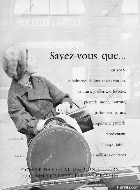 Christian Dior & Hermès (Luggage) 1958 Van Cleef & Arpels Store