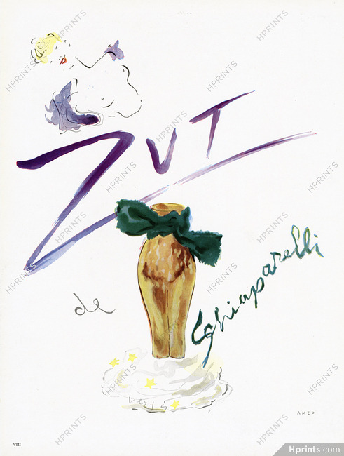 Schiaparelli (Perfumes) 1948 Zut, Marcel Vertès