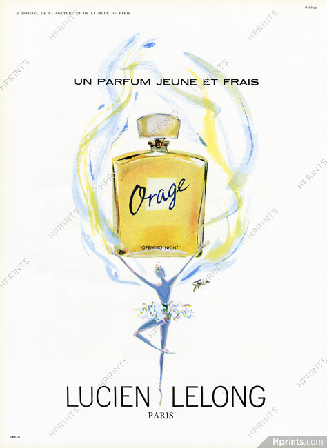 Lucien Lelong (Perfumes) 1957 "Orage", Eliza Fenn