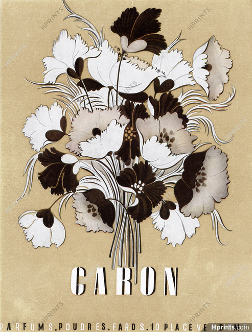 Caron (Perfumes) 1946 Flower, Gold ink